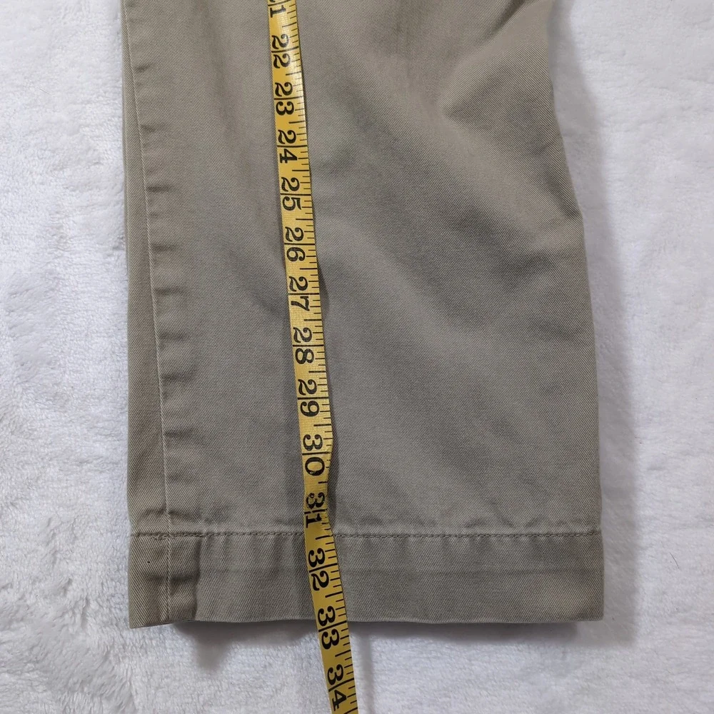 Polo Ralph Lauren Ethan Pant Men 34x34 Khaki Pleated Cotton Chino Vintage Y2k 90